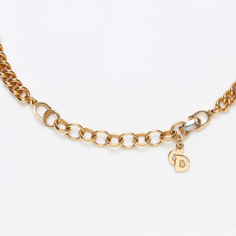 Christian Dior Chain CDs logo Necklace gold WS13221