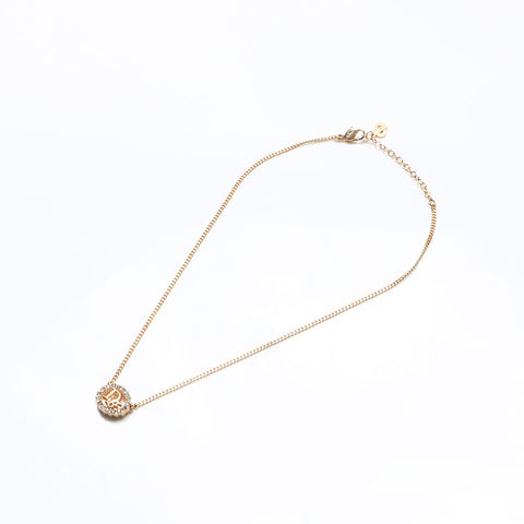 クリスチャンディオール Christian Dior ラインストーン ネックレス ゴールド WS13224