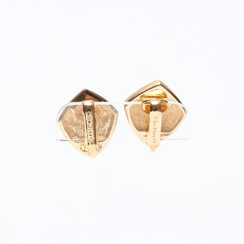 Christian Dior Rhinestone Earring gold WS13226