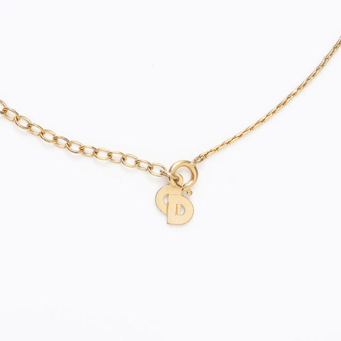 Christian Dior Rhinestone Necklace gold WS13227