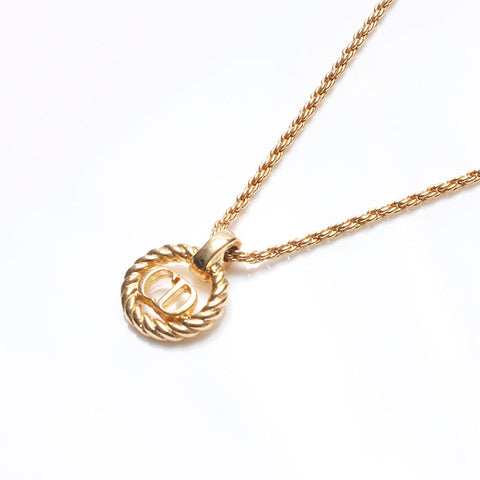 Christian Dior CD logo Necklace gold WS13229