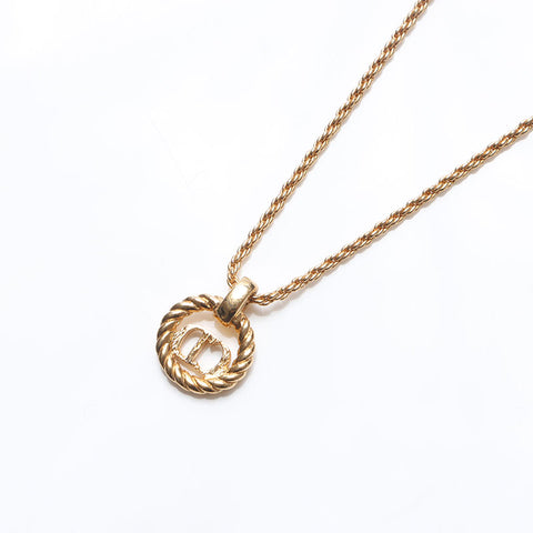 Christian Dior CD logo Necklace gold WS13229