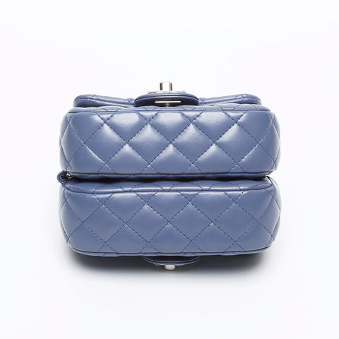 CHANEL Twin Classic Mini Matelasse Lambskin 15th Series Shoulder Bag blue WS13235