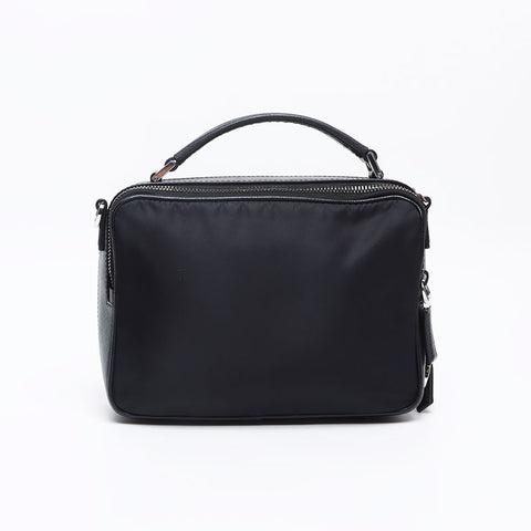 PRADA Nylon triangle logo Tessuto Saffiano Shoulder Bag black WS13236