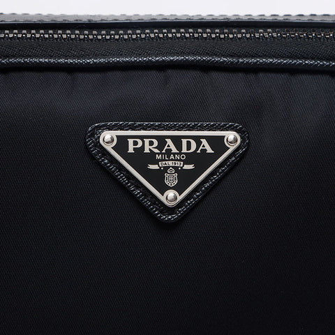 プラダ PRADA ナイロン トライアングルロゴ テスート サフィアーノ ショルダーバッグ ブラック WS13236