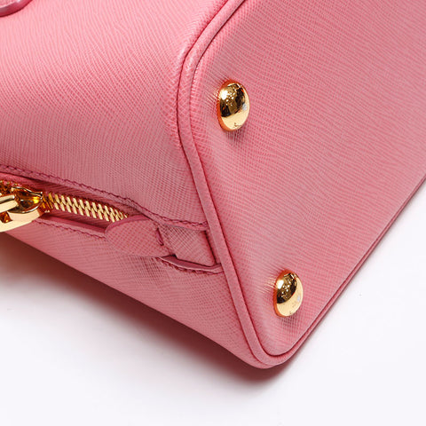 PRADA Saffiano Luxe Leather 2way Triangle Logo Handbag Shoulder Bag pink WS13237