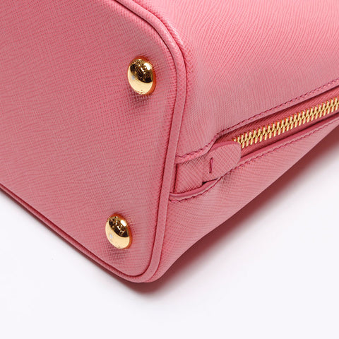 PRADA Saffiano Luxe Leather 2way Triangle Logo Handbag Shoulder Bag pink WS13237