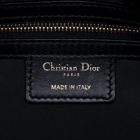 Christian Dior Cannage Flap Leather Handbag black WS13244