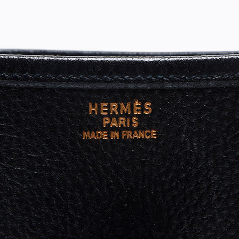 HERMES ◻︎A stamp Evelyn 1 Ardennes GM Gold Metal Shoulder Bag black WS13246