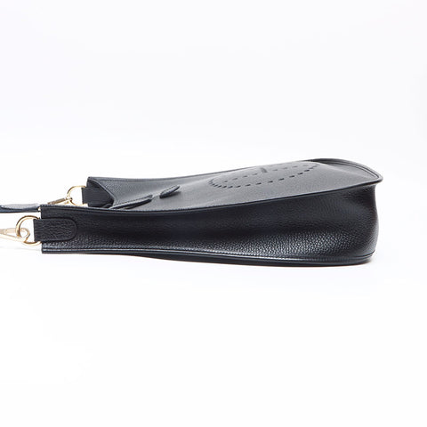 HERMES ◻︎A stamp Evelyn 1 Ardennes GM Gold Metal Shoulder Bag black WS13246