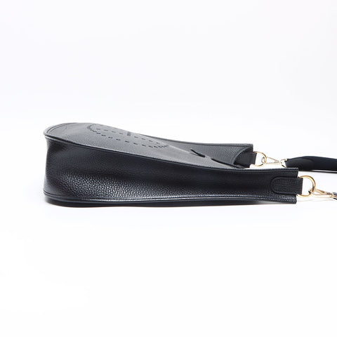 HERMES ◻︎A stamp Evelyn 1 Ardennes GM Gold Metal Shoulder Bag black WS13246