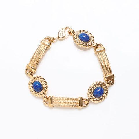 Christian Dior Chain rhinestone bracelet gold WS13251