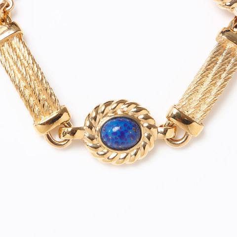 Christian Dior Chain rhinestone bracelet gold WS13251