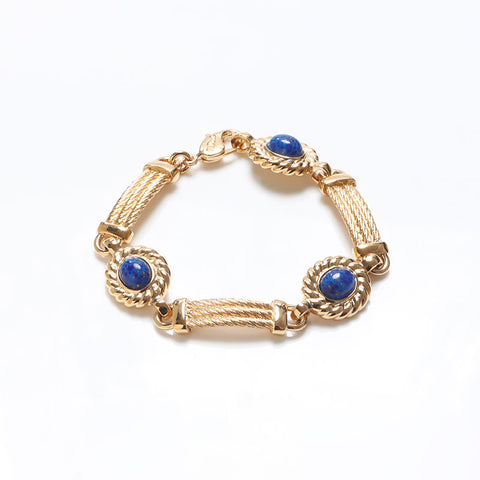 Christian Dior Chain rhinestone bracelet gold WS13251
