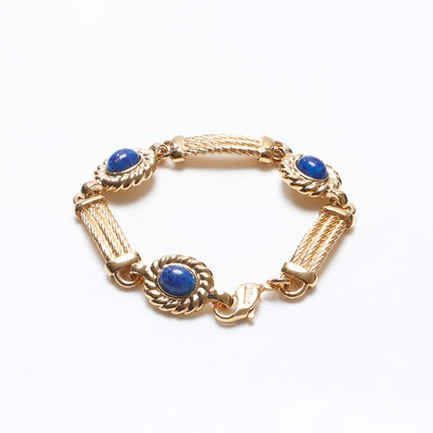 Christian Dior Chain rhinestone bracelet gold WS13251