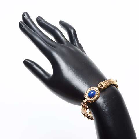 Christian Dior Chain rhinestone bracelet gold WS13251