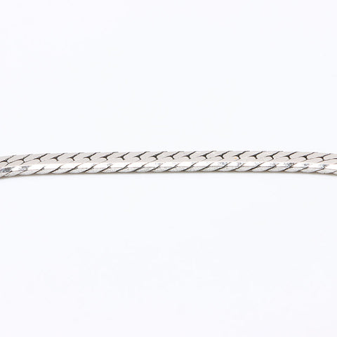 Christian Dior Rhinestone Necklace Silver WS13252