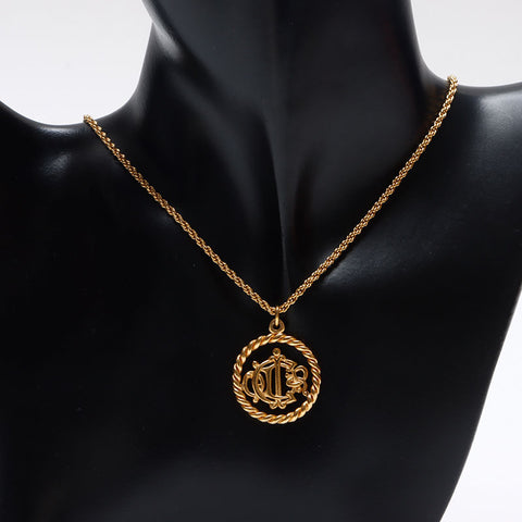 Christian Dior CD logo Necklace gold WS13254