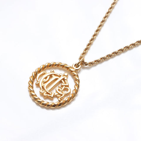 Christian Dior CD logo Necklace gold WS13254