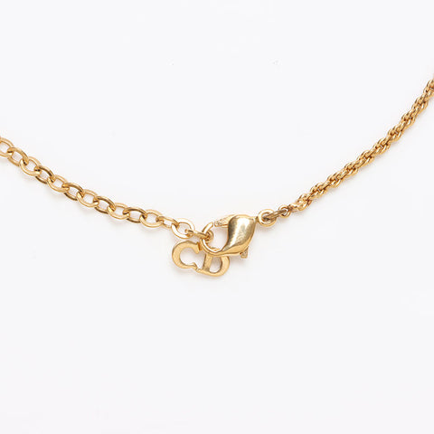 Christian Dior CD logo Necklace gold WS13254