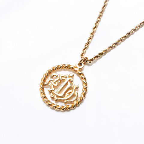 Christian Dior CD logo Necklace gold WS13254