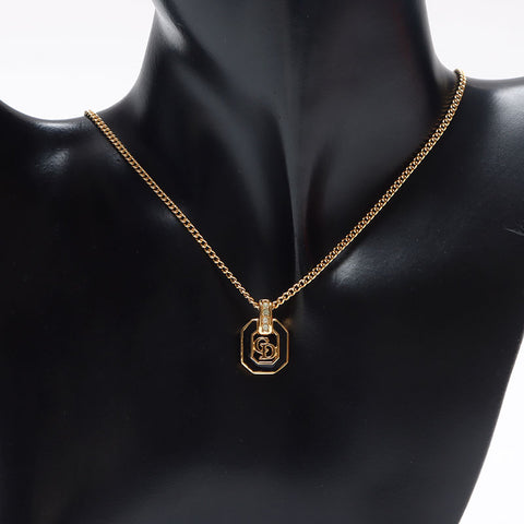 Christian Dior CD logo Necklace gold WS13259