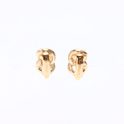 Christian Dior Rhinestone Earring gold WS13260