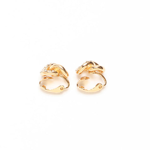 Christian Dior Rhinestone Earring gold WS13260