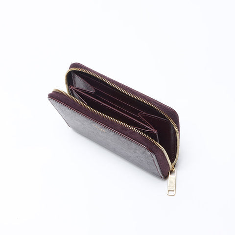 セリーヌ CELINE レザー ラウンドジップ コインケース ワインレッド WS13262