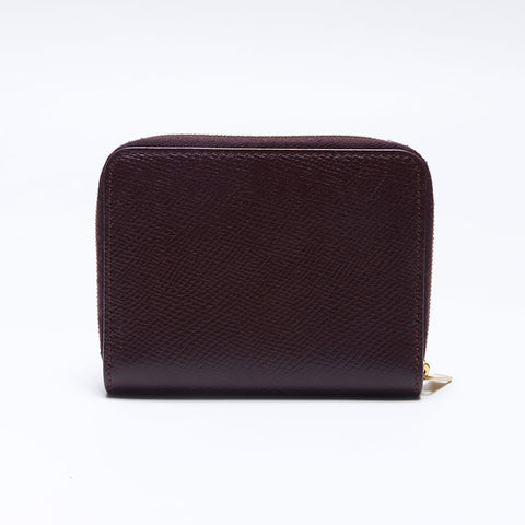 セリーヌ CELINE レザー ラウンドジップ コインケース ワインレッド WS13262