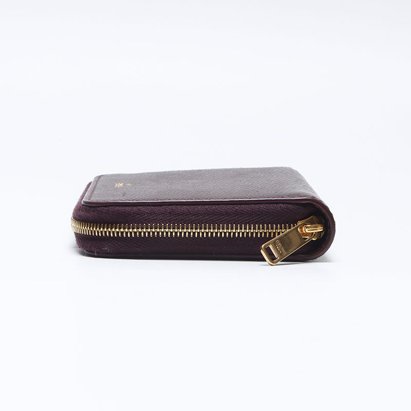 Celine CELINE leather round zip coin case wine red WS13262 – NUIR