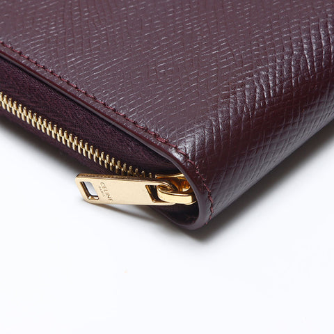 セリーヌ CELINE レザー ラウンドジップ コインケース ワインレッド WS13262