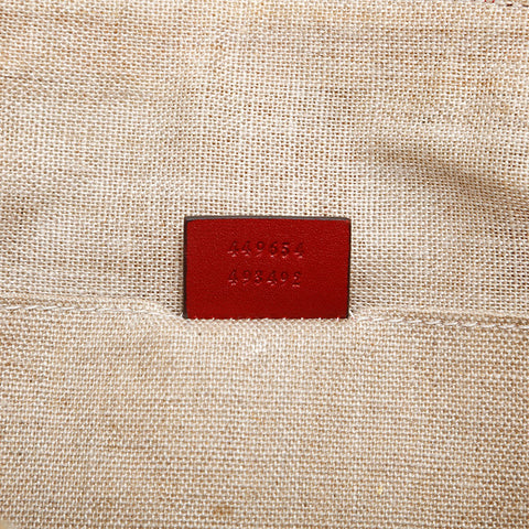 GUCCI Micro GG Shima Leather 2way Shoulder Bag Red WS13264