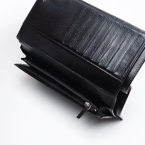 シャネル CHANEL ココマーク キャビアスキン レザー 2008-2009 長財布 ブラック WS13270