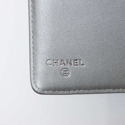 CHANEL No. 17 Camellia Leather COCO Mark Purse black WS13271