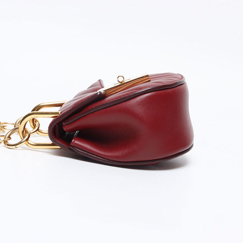 クロエ Chloe ドリュー キルティング レザー ハンドバッグ レッド WS13273