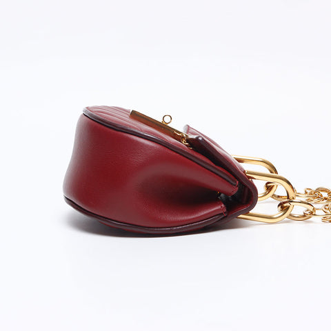 クロエ Chloe ドリュー キルティング レザー ハンドバッグ レッド WS13273