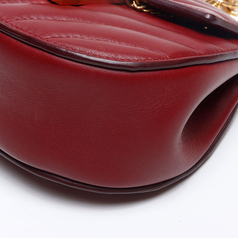クロエ Chloe ドリュー キルティング レザー ハンドバッグ レッド WS13273