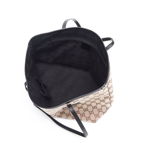 グッチ GUCCI GG キャンバス エナメル トートバッグ ベージュ WS13278