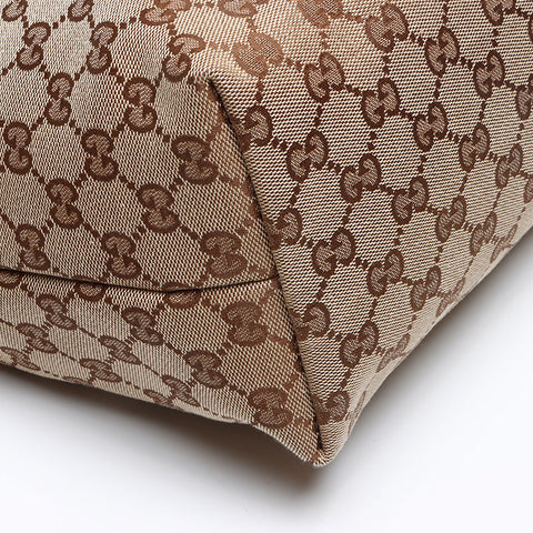 グッチ GUCCI GG キャンバス エナメル トートバッグ ベージュ WS13278