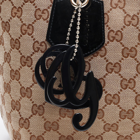 グッチ GUCCI GG キャンバス エナメル トートバッグ ベージュ WS13278