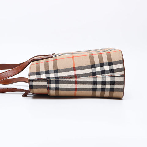 BURBERRY Nova check canvas Handbag beige WS13282