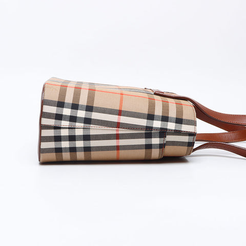 BURBERRY Nova check canvas Handbag beige WS13282