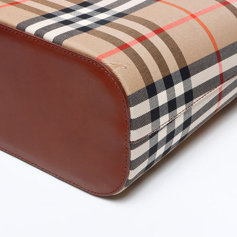 BURBERRY Nova check canvas Handbag beige WS13282