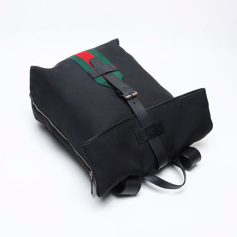 GUCCI Shelly Techno Canvas Backpack Â· Daypack black WS13288