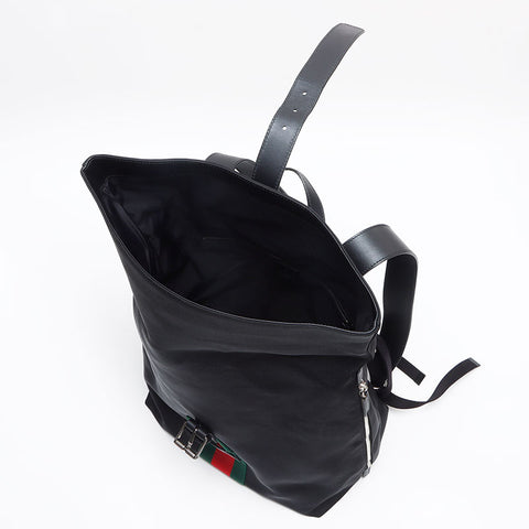 GUCCI Shelly Techno Canvas Backpack Â· Daypack black WS13288