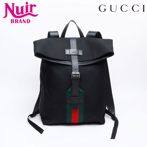 GUCCI Shelly Techno Canvas Backpack Â· Daypack black WS13288