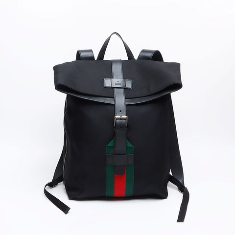 GUCCI Shelly Techno Canvas Backpack Â· Daypack black WS13288