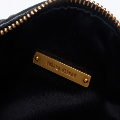 Miu Miu Matelasse pouch mini Shoulder Bag black WS13297