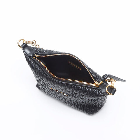 Miu Miu Matelasse pouch mini Shoulder Bag black WS13297